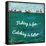 Fishing is Fun-null-Framed Stretched Canvas