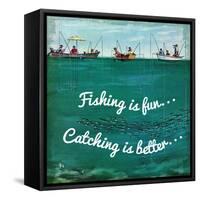 Fishing is Fun-null-Framed Stretched Canvas
