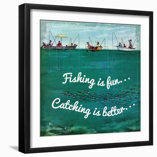 Fishing is Fun-null-Framed Giclee Print