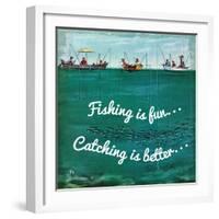 Fishing is Fun-null-Framed Giclee Print
