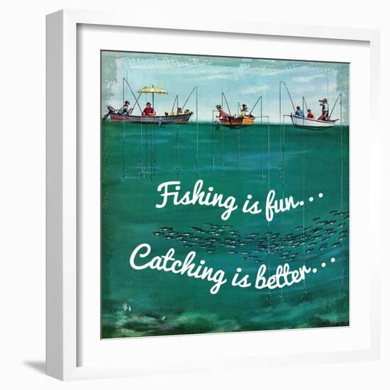 Fishing is Fun-null-Framed Giclee Print