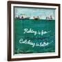 Fishing is Fun-null-Framed Giclee Print