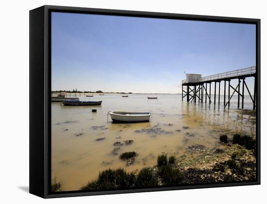 Fishing Jetty, Fouras, Charente-Maritime, France, Europe-Peter Richardson-Framed Stretched Canvas