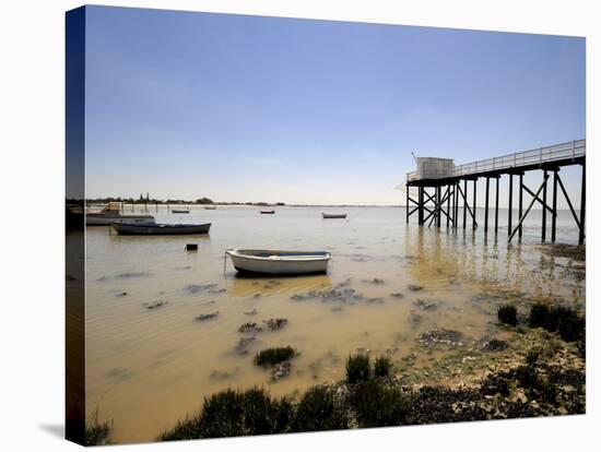 Fishing Jetty, Fouras, Charente-Maritime, France, Europe-Peter Richardson-Stretched Canvas