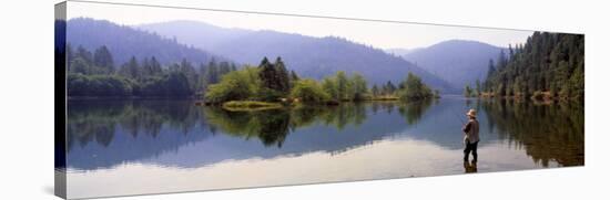 Fishing, Lewiston Lake, California, USA-null-Stretched Canvas