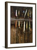 Fishing Lure Hanging on Wall, Sandham, Sweden-BMJ-Framed Photographic Print