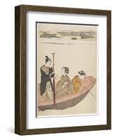 Fishing Near Mimeguri Shrine on the Sumida River, C. 1767-Suzuki Harunobu-Framed Giclee Print