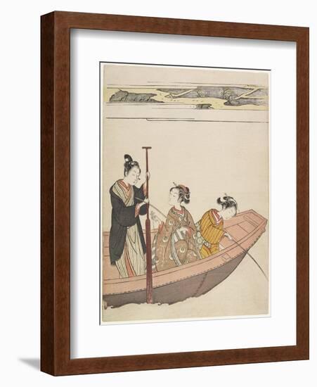 Fishing Near Mimeguri Shrine on the Sumida River, C. 1767-Suzuki Harunobu-Framed Giclee Print