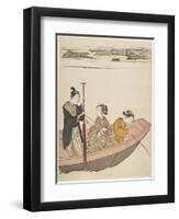 Fishing Near Mimeguri Shrine on the Sumida River, C. 1767-Suzuki Harunobu-Framed Giclee Print