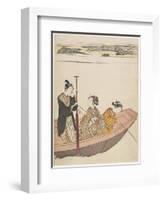 Fishing Near Mimeguri Shrine on the Sumida River, C. 1767-Suzuki Harunobu-Framed Giclee Print