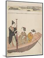 Fishing Near Mimeguri Shrine on the Sumida River, C. 1767-Suzuki Harunobu-Mounted Giclee Print