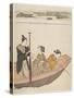 Fishing Near Mimeguri Shrine on the Sumida River, C. 1767-Suzuki Harunobu-Stretched Canvas