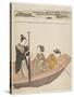 Fishing Near Mimeguri Shrine on the Sumida River, C. 1767-Suzuki Harunobu-Stretched Canvas