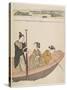 Fishing Near Mimeguri Shrine on the Sumida River, C. 1767-Suzuki Harunobu-Stretched Canvas