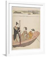 Fishing Near Mimeguri Shrine on the Sumida River, C. 1767-Suzuki Harunobu-Framed Giclee Print