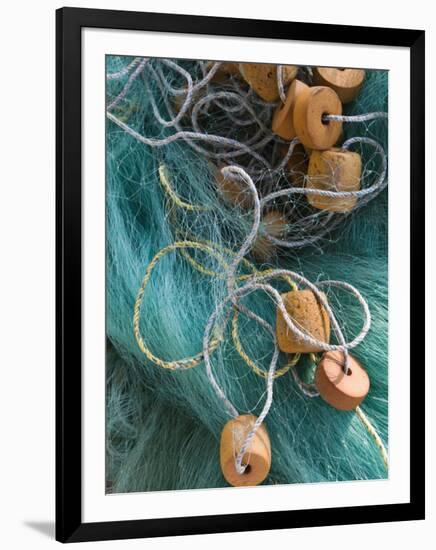 Fishing Net, Barra De Potosi, Guerrero, Mexico-Walter Bibikow-Framed Premium Photographic Print