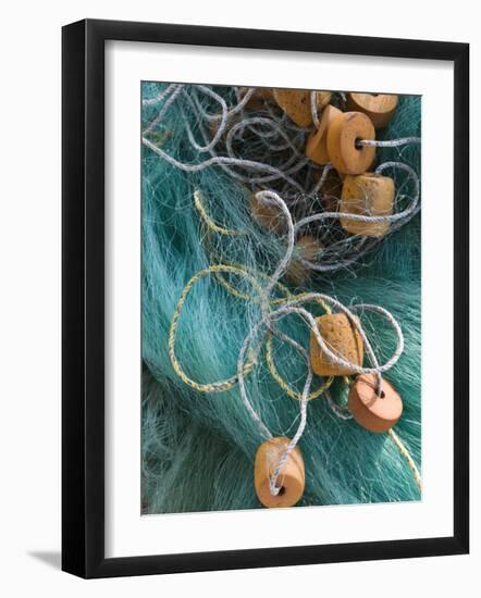 Fishing Net, Barra De Potosi, Guerrero, Mexico-Walter Bibikow-Framed Photographic Print
