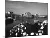 Fishing Nets and Houses at Harbor, Peggy's Cove, Nova Scotia, Canada-Greg Probst-Mounted Photographic Print