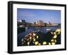 Fishing Nets and Houses at Harbor, Peggy's Cove, Nova Scotia, Canada-Greg Probst-Framed Premium Photographic Print