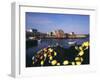 Fishing Nets and Houses at Harbor, Peggy's Cove, Nova Scotia, Canada-Greg Probst-Framed Premium Photographic Print