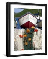 Fishing Nets at Marina, Frenchtown, St. Thomas, Caribbean-Robin Hill-Framed Photographic Print