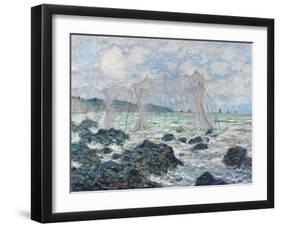 Fishing Nets at Pourville, 1882-Claude Monet-Framed Premium Giclee Print