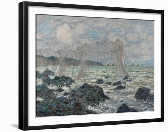 Fishing Nets at Pourville, 1882-Claude Monet-Framed Giclee Print