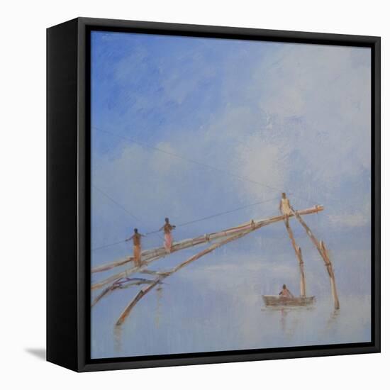 Fishing Nets Cochin, 1-Lincoln Seligman-Framed Stretched Canvas