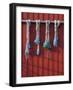 Fishing Nets Hanging from Rorbuer Exterior, Storvagen, Austvagsoya, Lofoten, Nordland, Norway-Doug Pearson-Framed Photographic Print