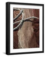 Fishing Nets, Saint Jean De Luz (St.-Jean-De-Luz), Basque Country, Aquitaine, France-Robert Harding-Framed Photographic Print