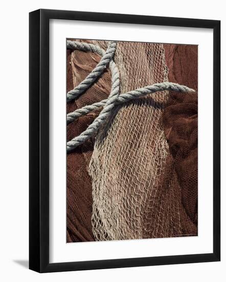 Fishing Nets, Saint Jean De Luz (St.-Jean-De-Luz), Basque Country, Aquitaine, France-Robert Harding-Framed Photographic Print