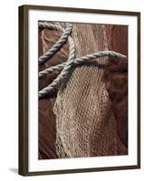 Fishing Nets, Saint Jean De Luz (St.-Jean-De-Luz), Basque Country, Aquitaine, France-Robert Harding-Framed Photographic Print