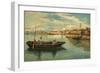 Fishing Off Chioggia, Venice, 1883-William H. Bartlett-Framed Giclee Print