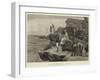 Fishing Off Filey Brigg, Yorkshire-Arthur Hopkins-Framed Giclee Print