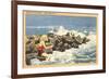 Fishing off Jetty, Cape May, New Jersey-null-Framed Premium Giclee Print