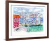 Fishing off the Docks-Pat Berger-Framed Limited Edition