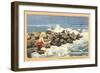 Fishing off the Jetties, Manasquan, New Jersey-null-Framed Art Print