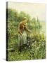 Fishing on a Spring Day-Daniel Ridgway Knight-Stretched Canvas