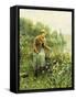 Fishing on a Spring Day-Daniel Ridgway Knight-Framed Stretched Canvas