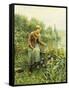 Fishing on a Spring Day-Daniel Ridgway Knight-Framed Stretched Canvas