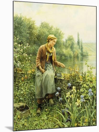 Fishing on a Spring Day-Daniel Ridgway Knight-Mounted Giclee Print