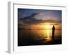 Fishing on Bahia De La Habana, Havana, Cuba-Peter Ptschelinzew-Framed Premium Photographic Print