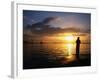 Fishing on Bahia De La Habana, Havana, Cuba-Peter Ptschelinzew-Framed Photographic Print