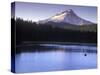 Fishing on Frog Lake at Sunset, Mt. Hood, Oregon, USA-Janis Miglavs-Stretched Canvas