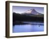 Fishing on Frog Lake at Sunset, Mt. Hood, Oregon, USA-Janis Miglavs-Framed Premium Photographic Print