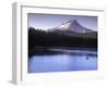 Fishing on Frog Lake at Sunset, Mt. Hood, Oregon, USA-Janis Miglavs-Framed Premium Photographic Print