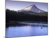 Fishing on Frog Lake at Sunset, Mt. Hood, Oregon, USA-Janis Miglavs-Mounted Photographic Print