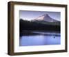 Fishing on Frog Lake at Sunset, Mt. Hood, Oregon, USA-Janis Miglavs-Framed Photographic Print