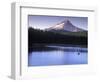 Fishing on Frog Lake at Sunset, Mt. Hood, Oregon, USA-Janis Miglavs-Framed Photographic Print