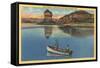 Fishing on Lake Mead, Arizona-null-Framed Stretched Canvas